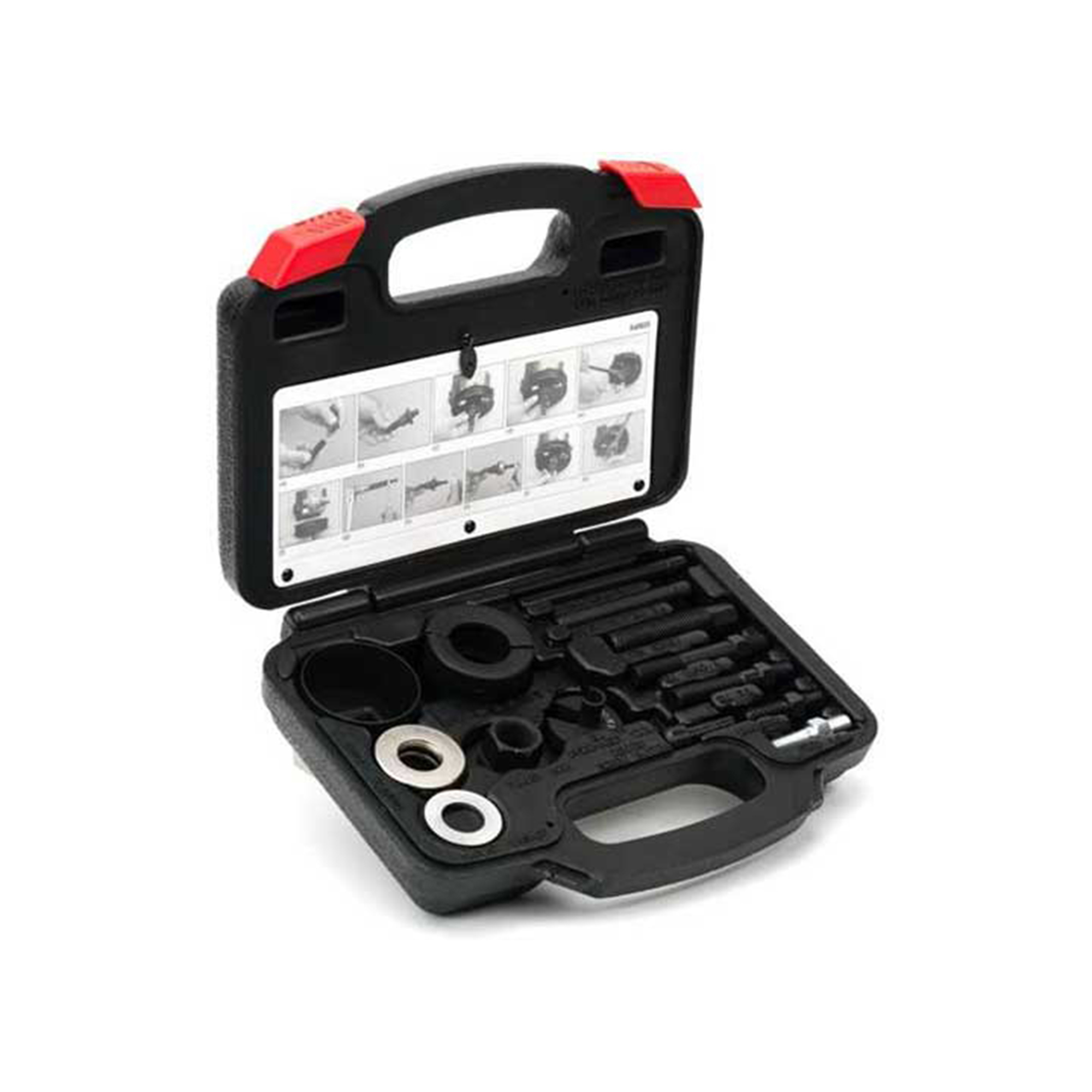 Powerbuilt Power Steering and Alternator Pulley Puller Installer Kit — Essential Automotive Pulley Tool Set, Blow-Molded Case, Model# PBT648605
